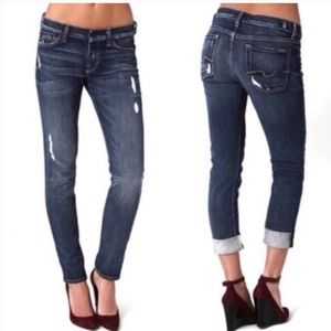 7 For All Mankind Josefina Skinny Boyfriend Button Fly Jean Size 25